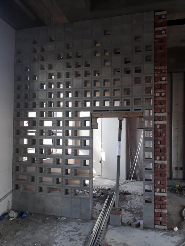 큐블럭, 블럭타일 시공