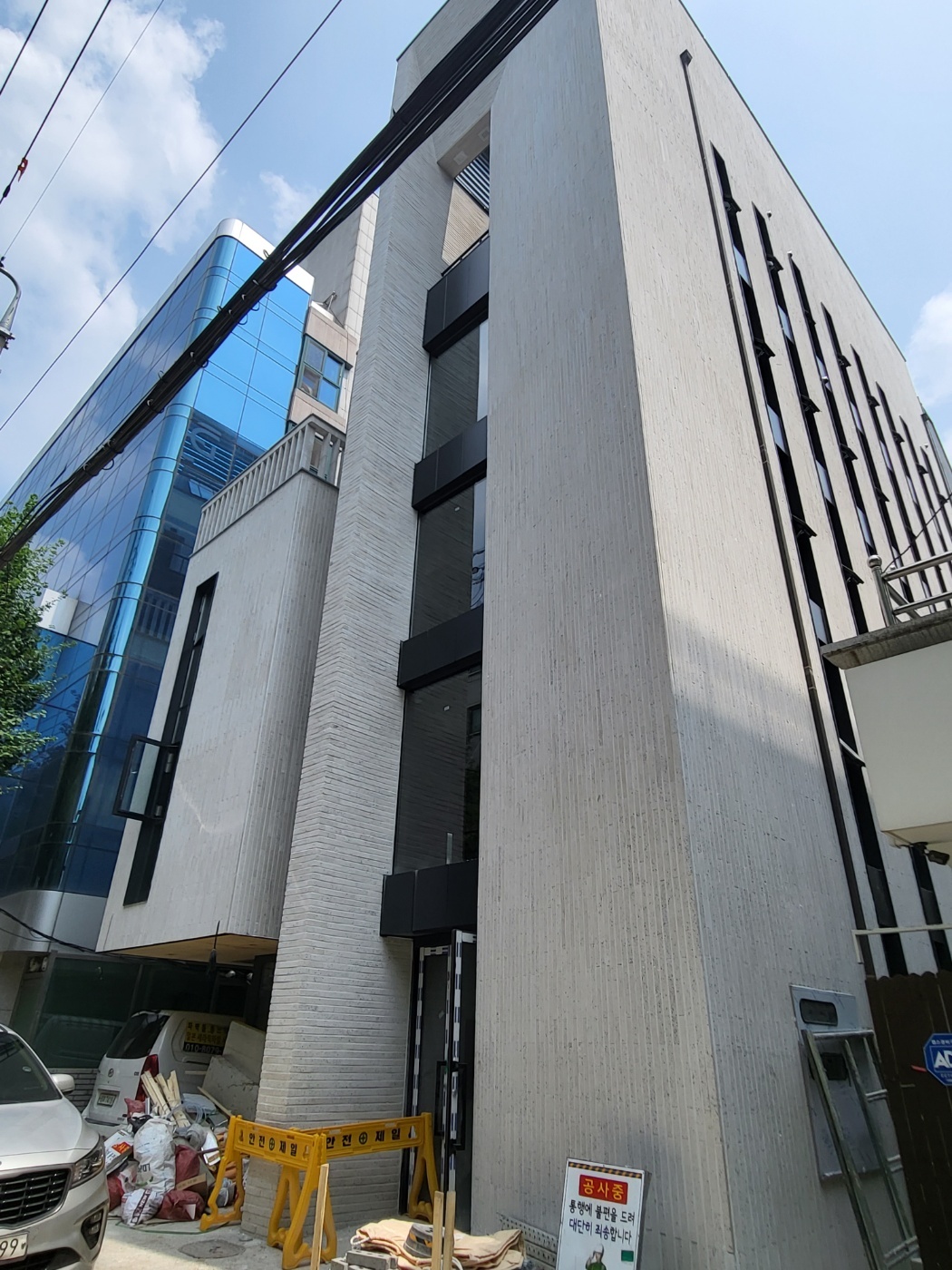 오석크림화이트 롱브릭 시공 